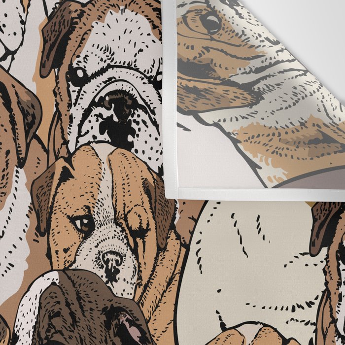 Social English Bulldog Wall Tapestry Gallery Image 3