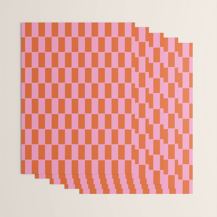 Rectangles in Pink and Red Wrapping Paper Gallery Image 3