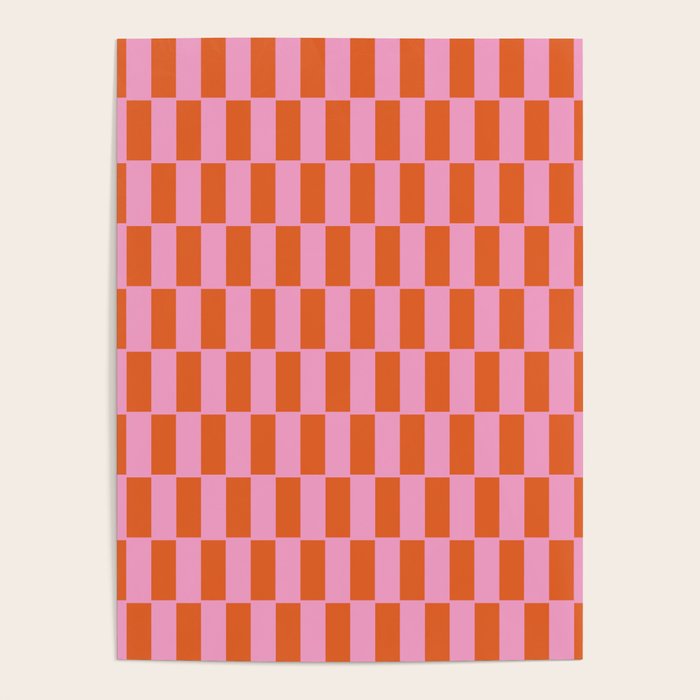 Rectangles in Pink and Red Poster Gallery Image 1