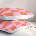 Rectangles in Pink and Red Pillow Sham Gallery Image 3