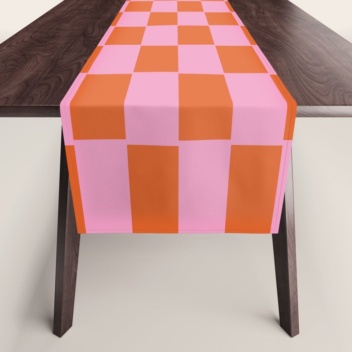 Rectangles in Pink and Red Table Runner Gallery Image 1