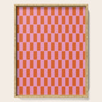 Rectangles in Pink and Red Serving Tray Gallery Image 1