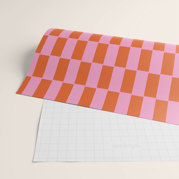 Rectangles in Pink and Red Wrapping Paper Gallery Image 2