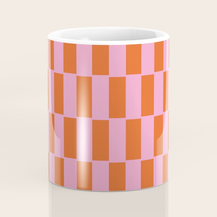 Rectangles in Pink and Red Coffee Mug Gallery Image 4