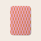 Rectangles in Pink and Red Bath Mat Gallery Image 1