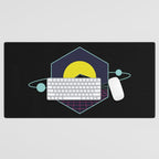Outrun to the Sun / Spacewave / 80s Retro Desk Mat Gallery Image 1