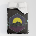 Outrun to the Sun / Spacewave / 80s Retro Duvet Cover Gallery Image 6