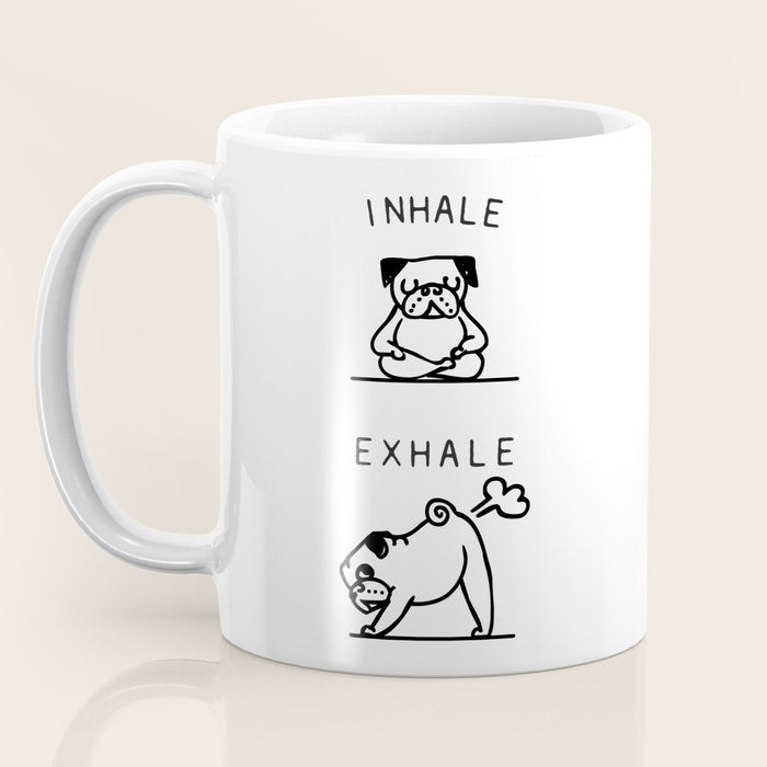 Inhale Exhale Pug Coffee Mug Gallery Image 3