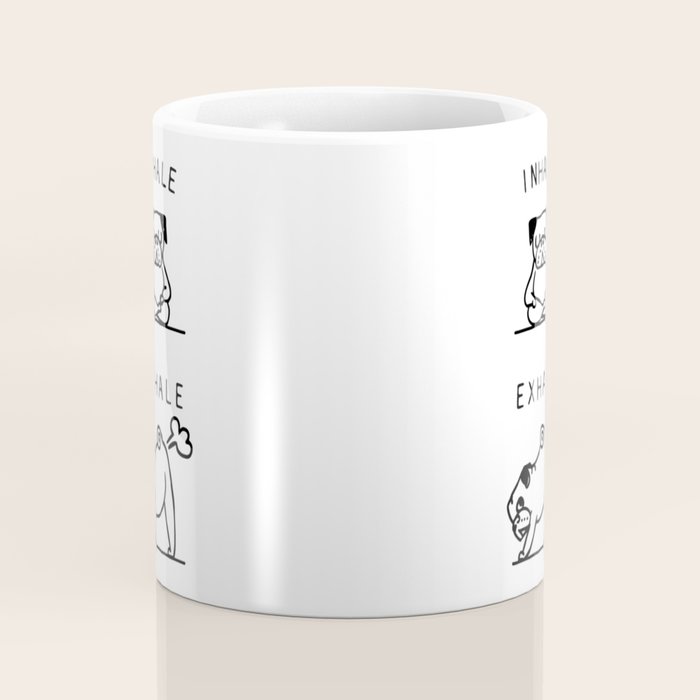Inhale Exhale Pug Coffee Mug Gallery Image 4