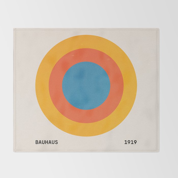 Bauhaus Circles: 1919 Exhibition Throw Blanket Gallery Image 2