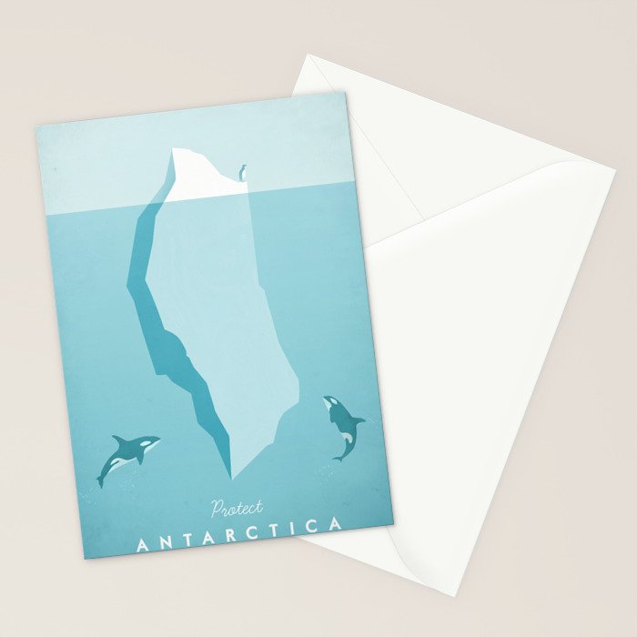 Vintage Travel Poster: Antarctica Stationery Card Gallery Image 2