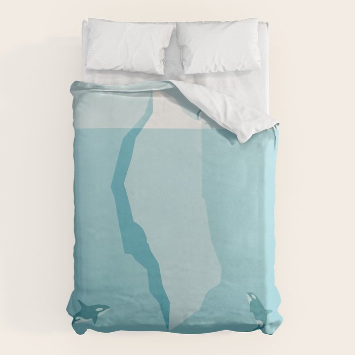 Vintage Travel Poster: Antarctica Duvet Cover Gallery Image 6