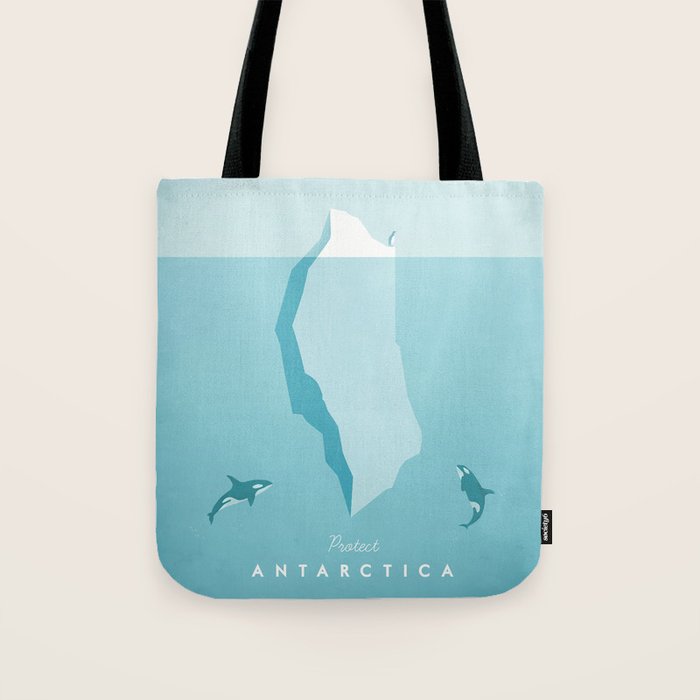 Vintage Travel Poster: Antarctica Tote Bag Gallery Image 1