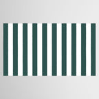 Vertical Stripes (Dark Green & White Pattern) Tablecloth Gallery Image 2