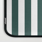 Vertical Stripes (Dark Green & White Pattern) Laptop Sleeve Gallery Image 3