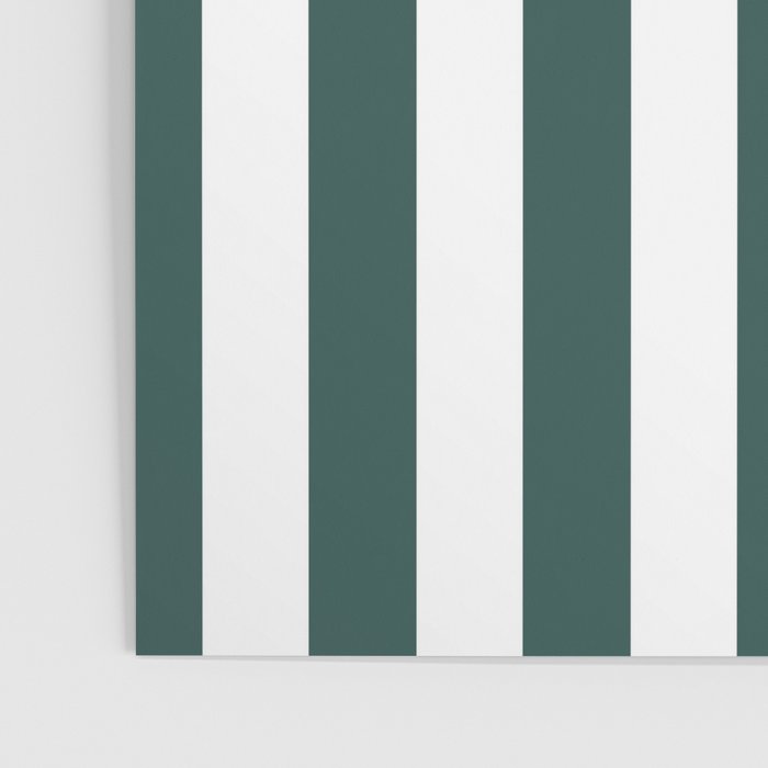 Vertical Stripes (Dark Green & White Pattern) Poster Gallery Image 3