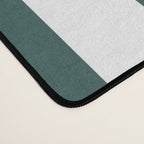 Vertical Stripes (Dark Green & White Pattern) Desk Mat Gallery Image 4