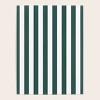 Vertical Stripes (Dark Green & White Pattern) Poster Gallery Image 4