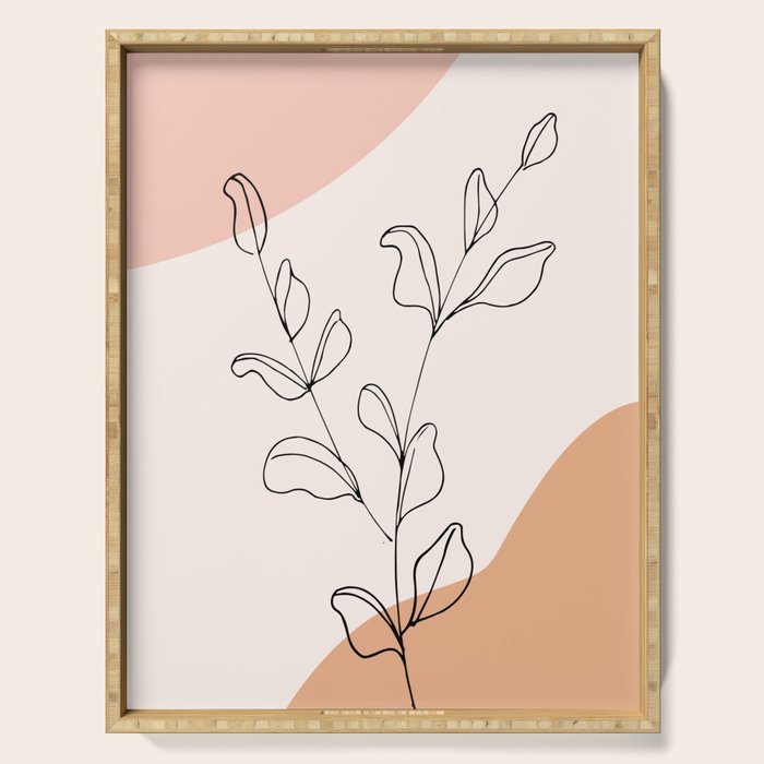 Eucalyptus Line Art Serving Tray Gallery Image 1