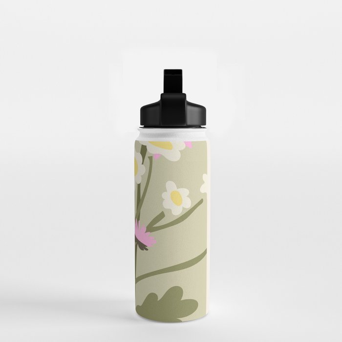 Flower Market, Rome, Pastel floral art Water Bottle Gallery Image 2