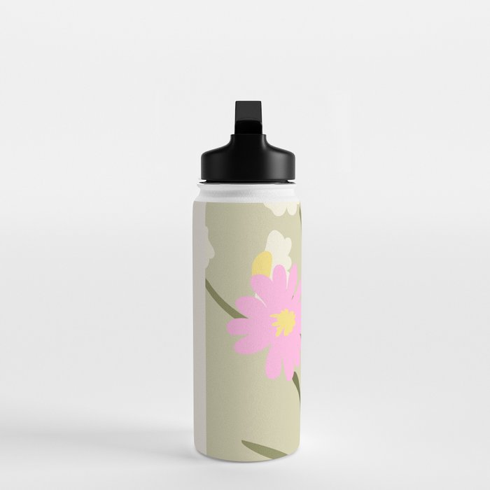 Flower Market, Rome, Pastel floral art Water Bottle Gallery Image 3