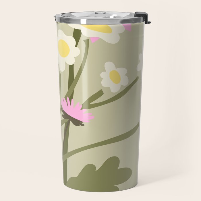 Flower Market, Rome, Pastel floral art Travel Mug Gallery Image 2