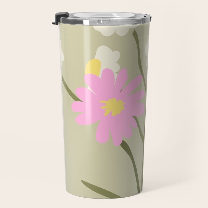 Flower Market, Rome, Pastel floral art Travel Mug Gallery Image 3