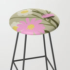 Flower Market, Rome, Pastel floral art Stool Gallery Image 2