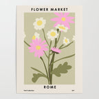 Flower Market, Rome, Pastel floral art Poster Gallery Image 4