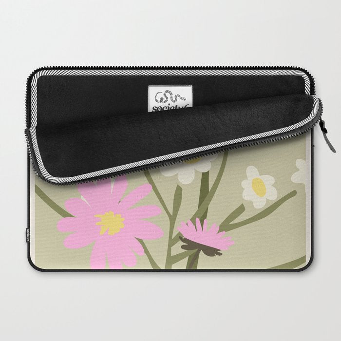 Flower Market, Rome, Pastel floral art Laptop Sleeve Gallery Image 2