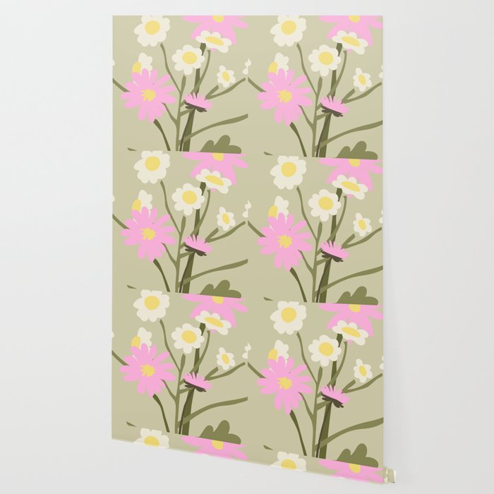 Flower Market, Rome, Pastel floral art Wallpaper Gallery Image 2