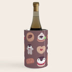 Cookie & cream & penguin - brown  pattern Wine Chiller Gallery Image 1