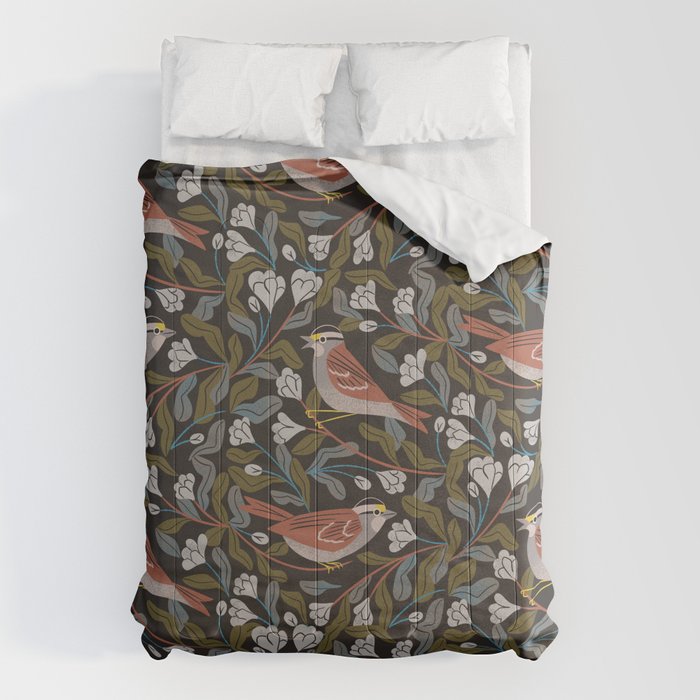Sparrows And Apple Blossoms Comforter Gallery Image 1