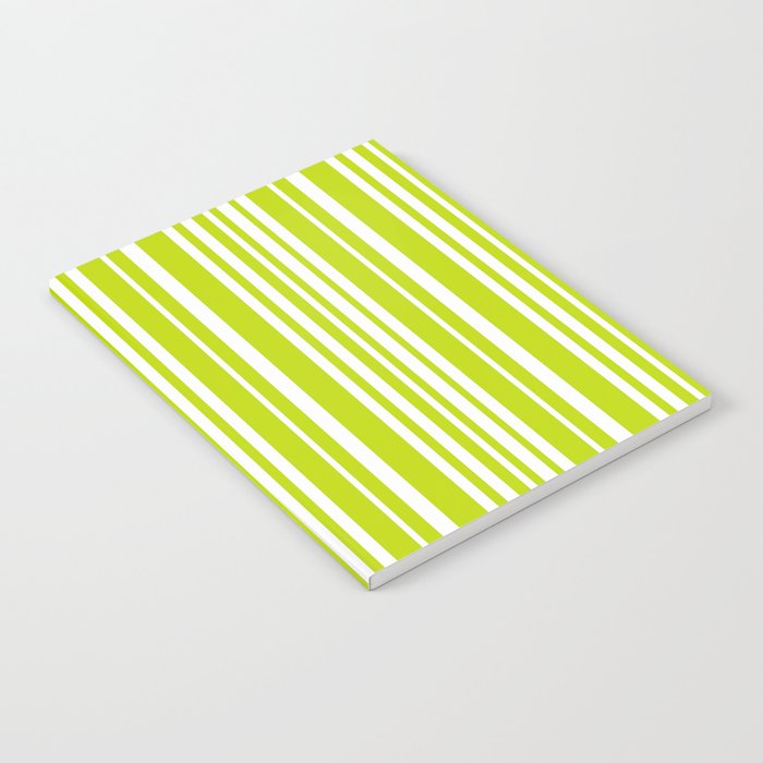 Classic Stripes XXXVIII - Lime Green Notebook Gallery Image 2