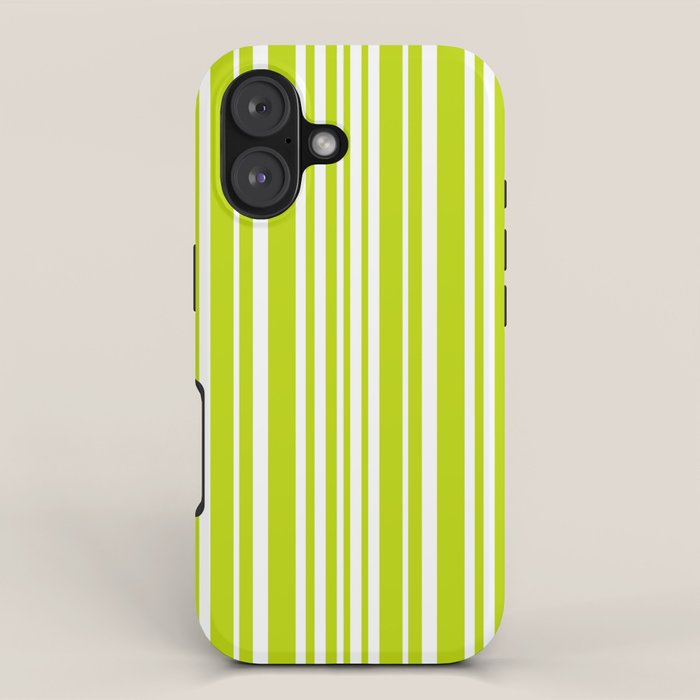Classic Stripes XXXVIII - Lime Green iPhone Case Gallery Image 1