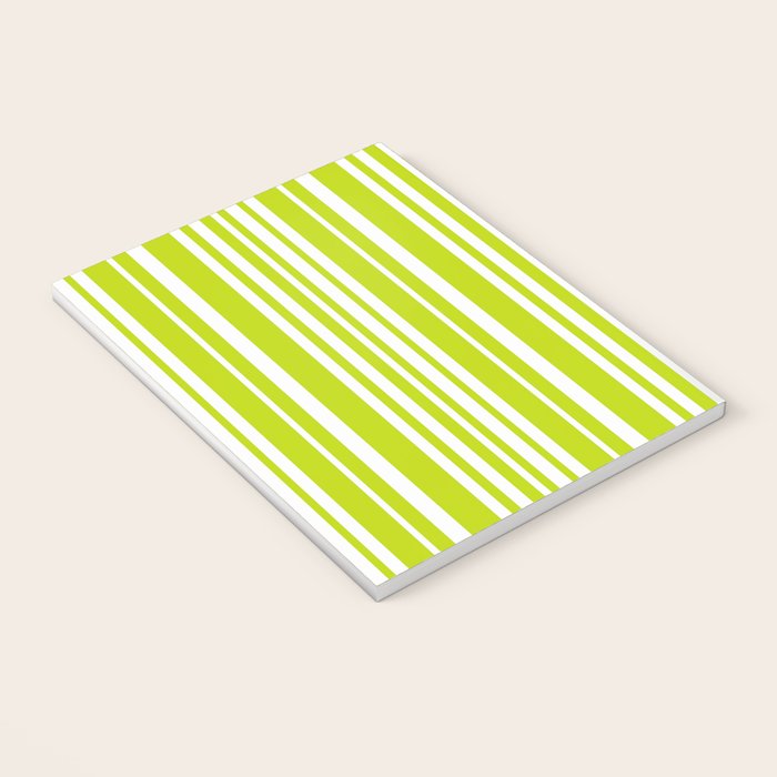 Classic Stripes XXXVIII - Lime Green Notebook Gallery Image 3
