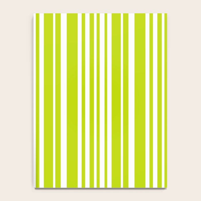Classic Stripes XXXVIII - Lime Green Notebook Gallery Image 4