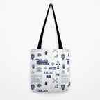 Railroad Symbols // Navy Blue Tote Bag Gallery Image 2