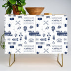 Railroad Symbols // Navy Blue Credenza Gallery Image 1