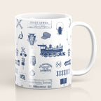 Railroad Symbols // Navy Blue Coffee Mug Gallery Image 1