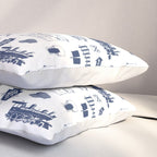 Railroad Symbols // Navy Blue Pillow Sham Gallery Image 3
