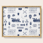Railroad Symbols // Navy Blue Serving Tray Gallery Image 1