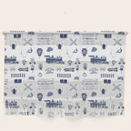 Railroad Symbols // Navy Blue Wall Hanging Gallery Image 1