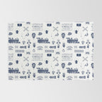 Railroad Symbols // Navy Blue Rug Gallery Image 2