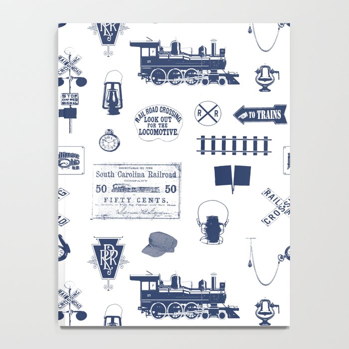 Railroad Symbols // Navy Blue Notebook Gallery Image 4
