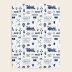 Railroad Symbols // Navy Blue Poster Gallery Image 4