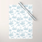 Toile De Jouy - Duck Egg Blue Wrapping Paper Gallery Image 1