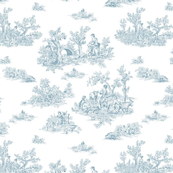 Toile De Jouy - Duck Egg Blue Coffee Mug Gallery Image 2
