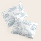 Toile De Jouy - Duck Egg Blue Pillow Sham Gallery Image 3