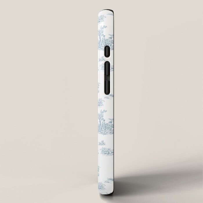 Toile De Jouy - Duck Egg Blue iPhone Case Gallery Image 2